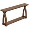 63" Solid Wood 2-Tier Console Table Narrow Entryway Sofa Table